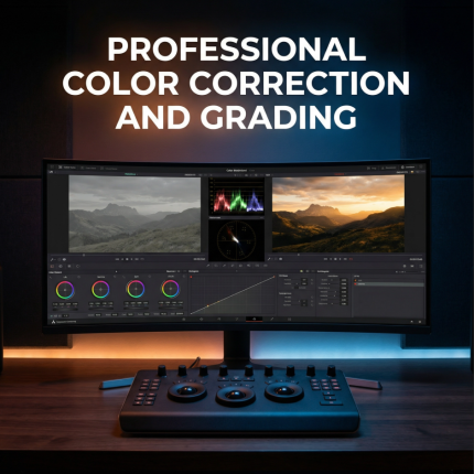 Professional color correction and grading